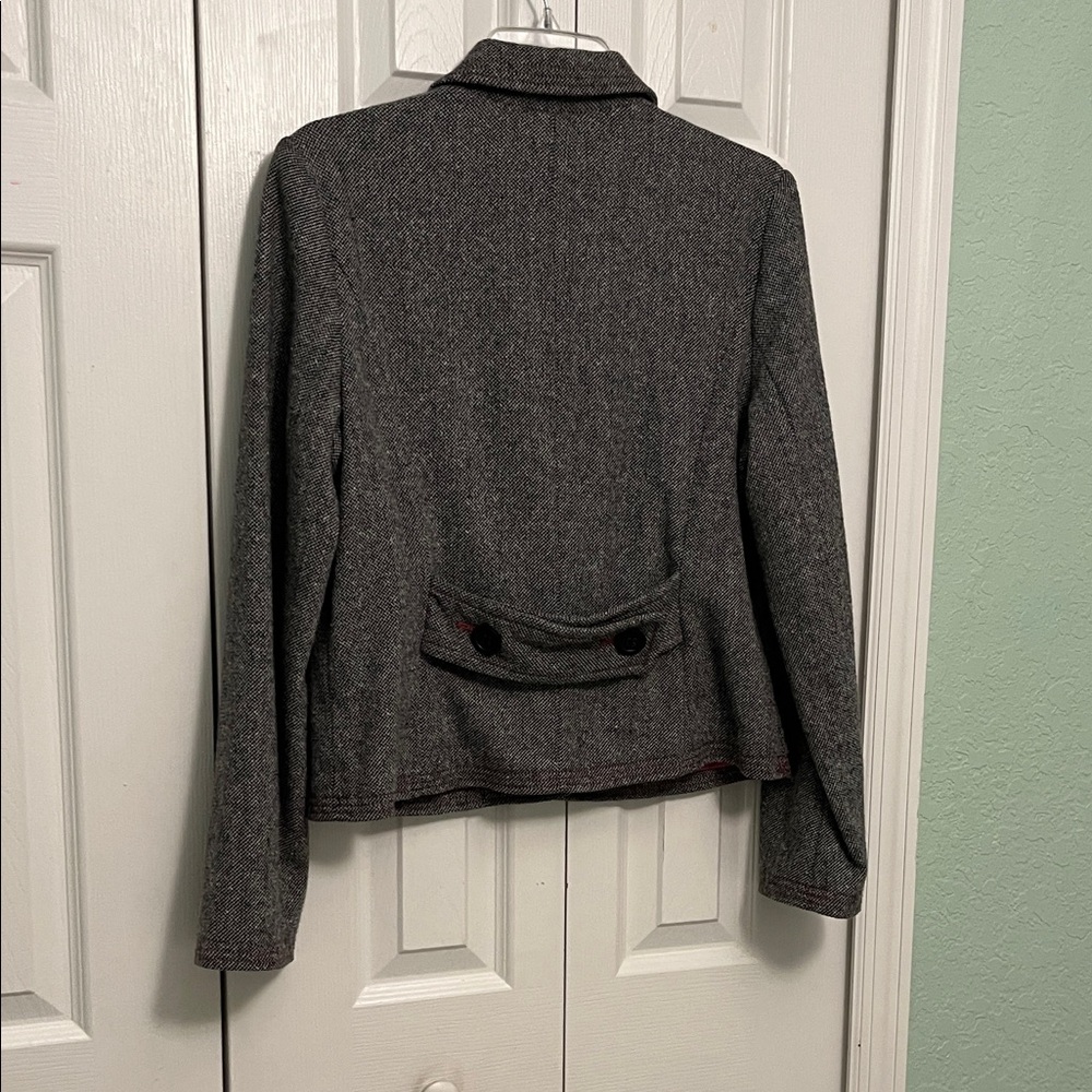 GAP Women's gray Blazer with Pink Lining - Picture 7 of 8